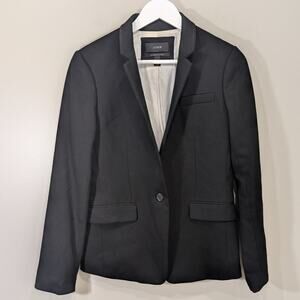J.Crew Regent Blazer Black Wool Chic Timeless Boss Academia Old Money - Size 6